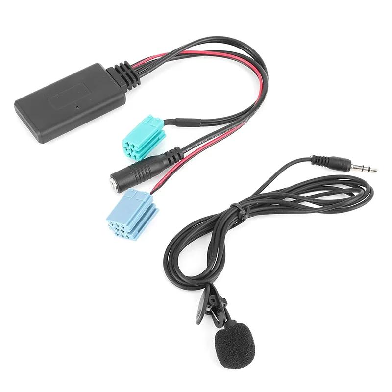 Car Bluetooth-Compatible 5.0 Aux Cable Microphone Handsfree Mobile Phone Free Calling Adapter for Renault Megane Espace Kangoo