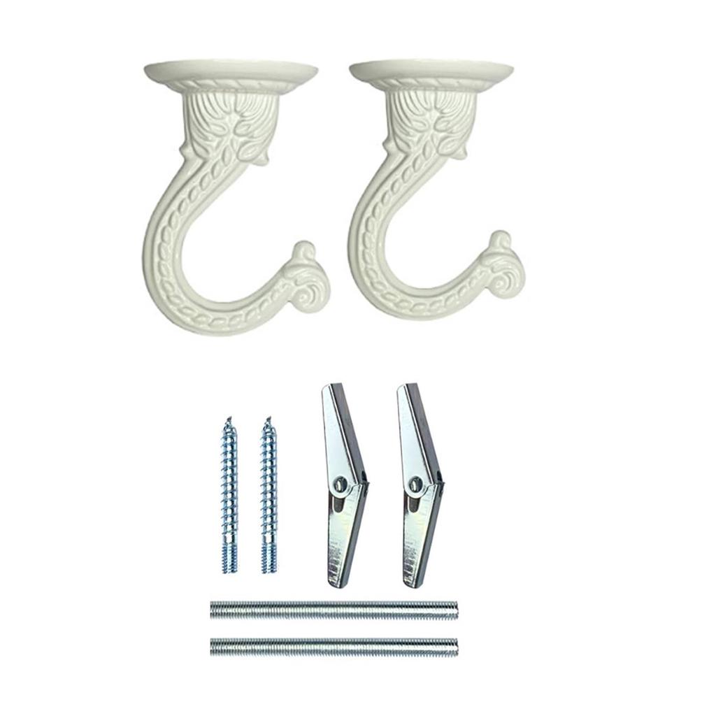 2Pcs Multipurpose and Durable Metal Hooks for Ceiling and Wall Installation Perfect for Home and Store Decorations