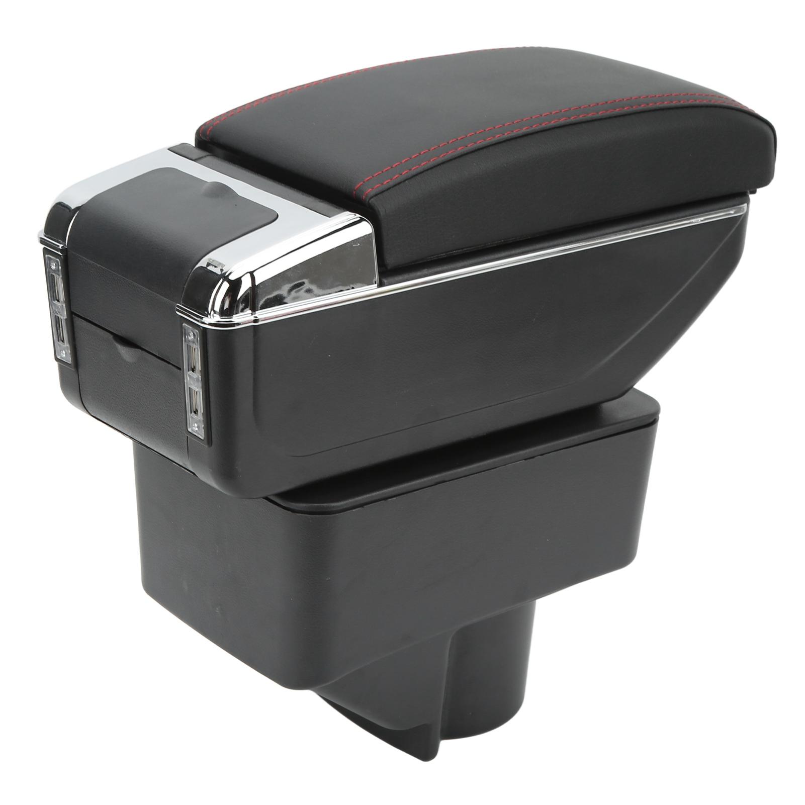 

Подлокотник центральной консоли с 7 портами USB, двухслойный, удобная замена для Ford Fiesta 0818