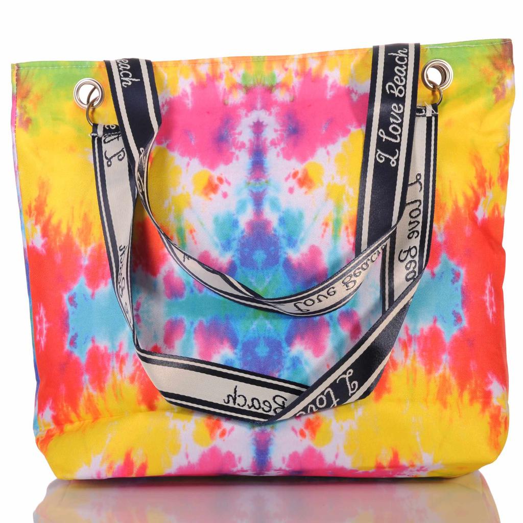 Strandtasche Batik Tie Dye mit Reißverschluss