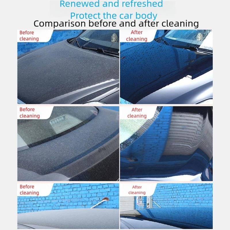 Double Layer Wool Blend Vehicle Wash Mitts Superior Dust Absorption Ergonomic Design Safe For Paint Glass Trim