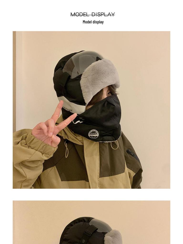 Men's Winter Lei Feng Hat: Fleece-Lined, Thickened, Windproof, Coldproof, Outdoor Cycling Ear Protection Pullover