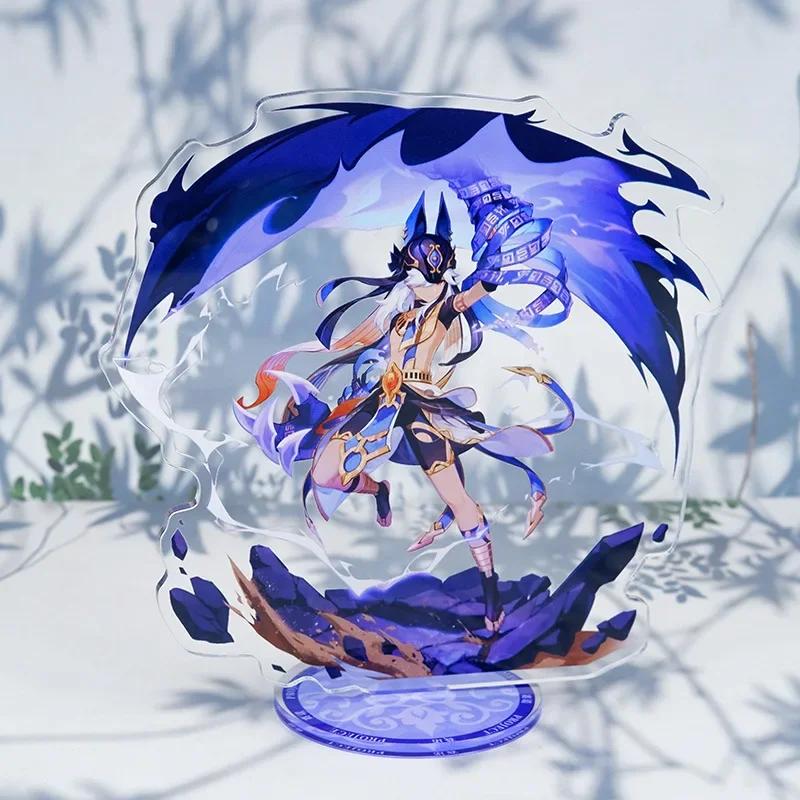 Game Impact New Stand Figure Acrylic Yelan Chevreuse Navia Xiao Cosplay Model Plate Desk Decor Fans Friend Gift