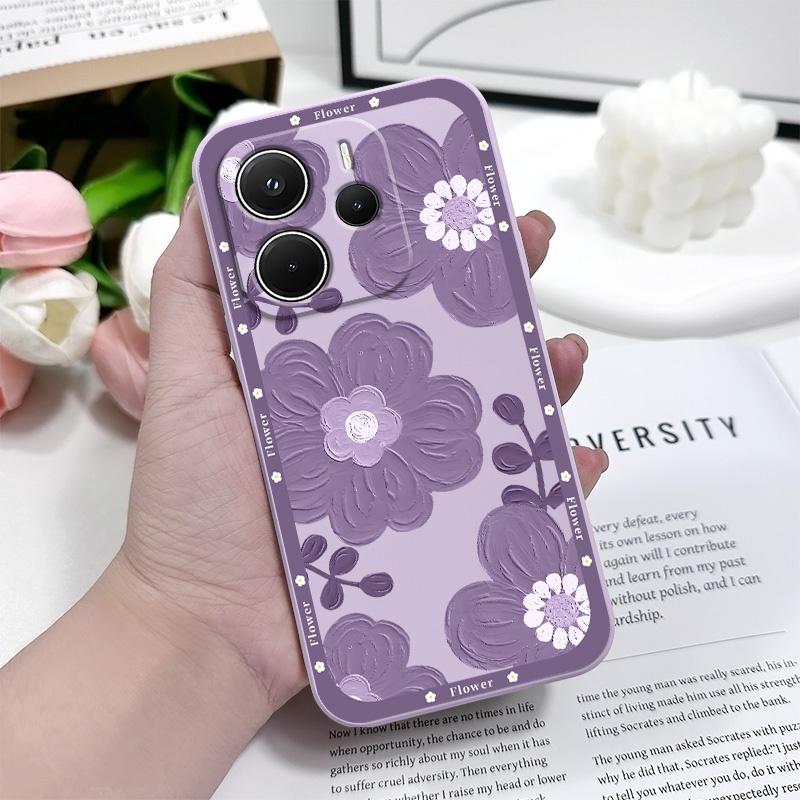 Spoony Flowers Phone Case For Xiaomi Redmi Note 14 13 12 12S 11 11S 10 10S 9 9S 14C Pro Plus 4G 5G Liquid Silicone Cover