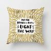 Ins Nordic Style Home Soft Decoration Gold Sofa Pillowcase Digital Printing Office Cushion Cover Pillowcase