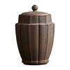Gilded Ceramic Tea Caddy: Moisture-Proof Storage Container for Gongfu Tea Sets