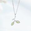Cute Leaf Necklace Female Mori Small Fresh Collarbone Chain Simple Pendant Gift For Girlfriends And Students Aa
