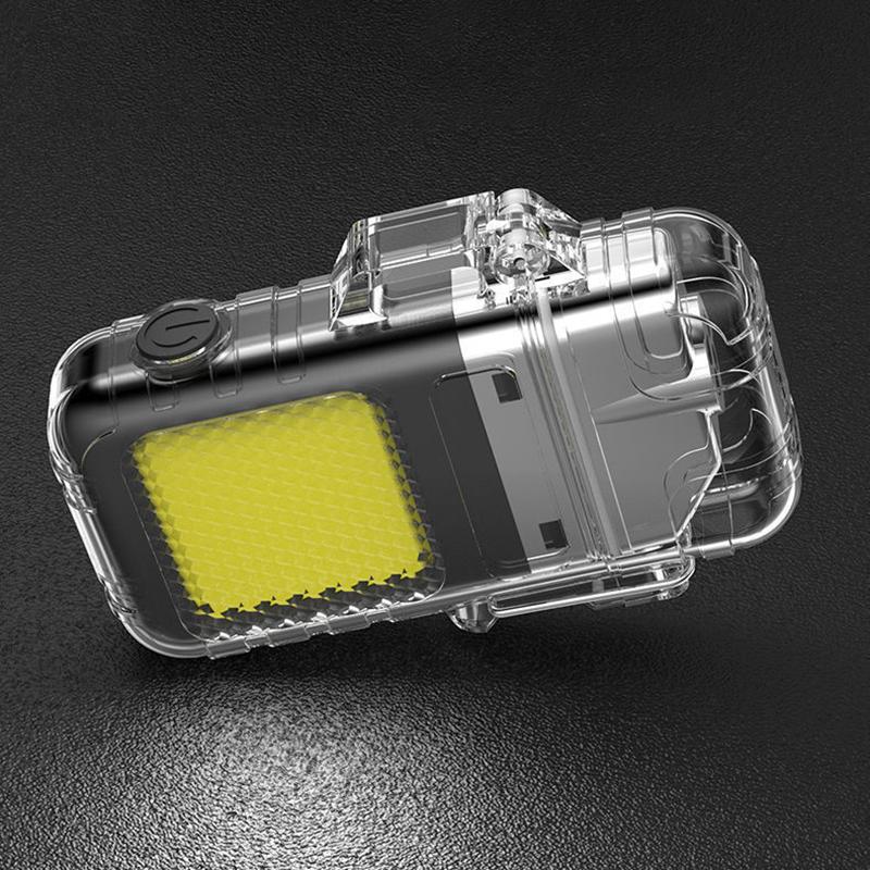 Multi-Function Electric Wire Lighter Waterproof With Emergency Keychain Light Portable Mini Rechargeable Cigarette Lighter