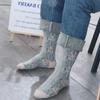 Socks Embroidery College Style Hosiery Korean Style Socks Girls Jacquard Socks Middle Tube Hosiery