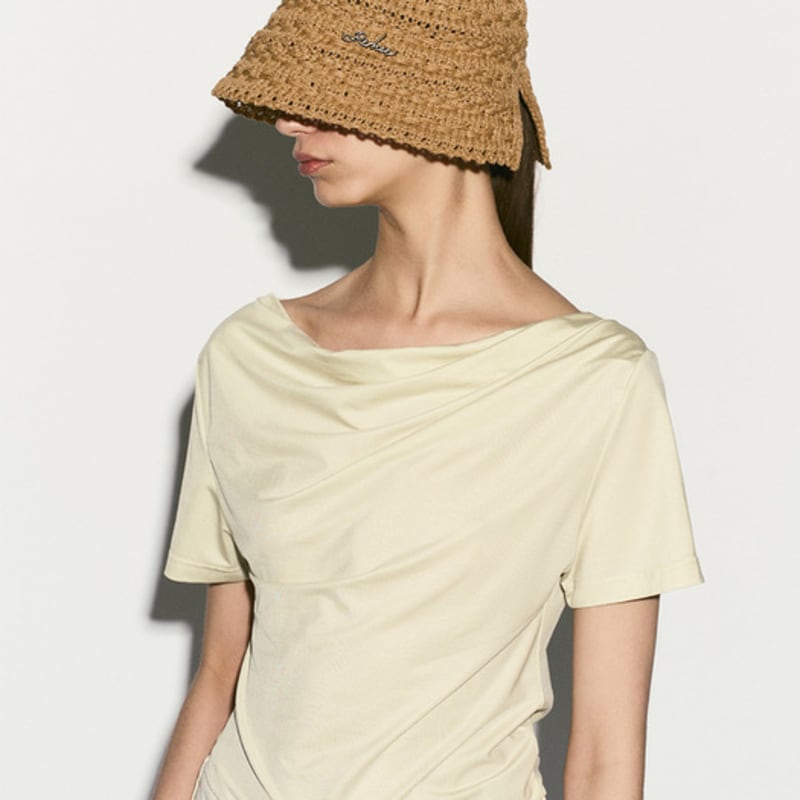 RE RHEE CROCHET BUCKET HAT SAND