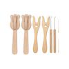 Tragbares Strickgabel- und Nadelset, Lucet-Gabel Häkeln, 8-teiliges Holz-Strickgabel-Ögarnadel-Set