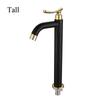 Black and Gold Basin Sink Faucet, Bath Faucets, Single Cold Water, Vanity Tap, Deck Mounted Washbasin Taps, Kitchen Faucets