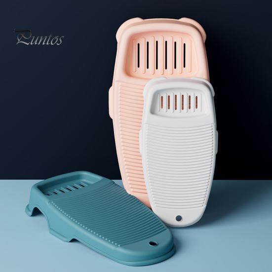 Household Hand Washing Board with Soap Sinks Drainage Holes Non-Slip Design Reinforced Bottom Portable Laundry Tool