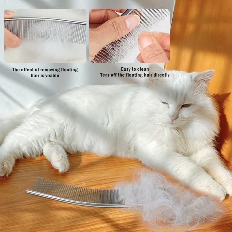 10pcs Factory Wholesale  Large Metal Cat Hair Comb Stainless Steel Dog Pet Grooming Comb