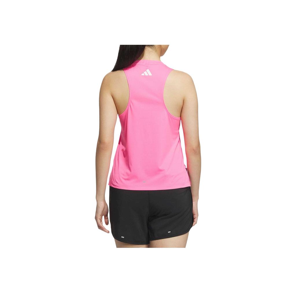 Adidas Marathon Shanghai Half Marathon Tank Top Comfortable Casual Simple Versatile Solid Color Letter Sports Vest Women Tops Bright-Pink KB9099