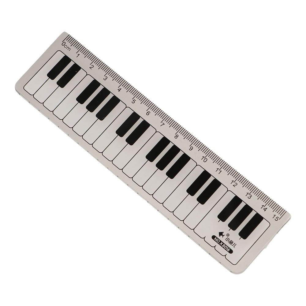 Office School Supplies Plastic Measuring Ruler Black White Musical Notes Straight Rulers Piano Rule