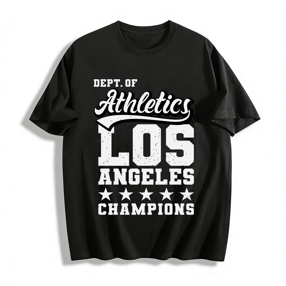

Los Angeles Athletics Champions Vintage Graphic Casual Tee Pure cotton T-shirt 6XL
