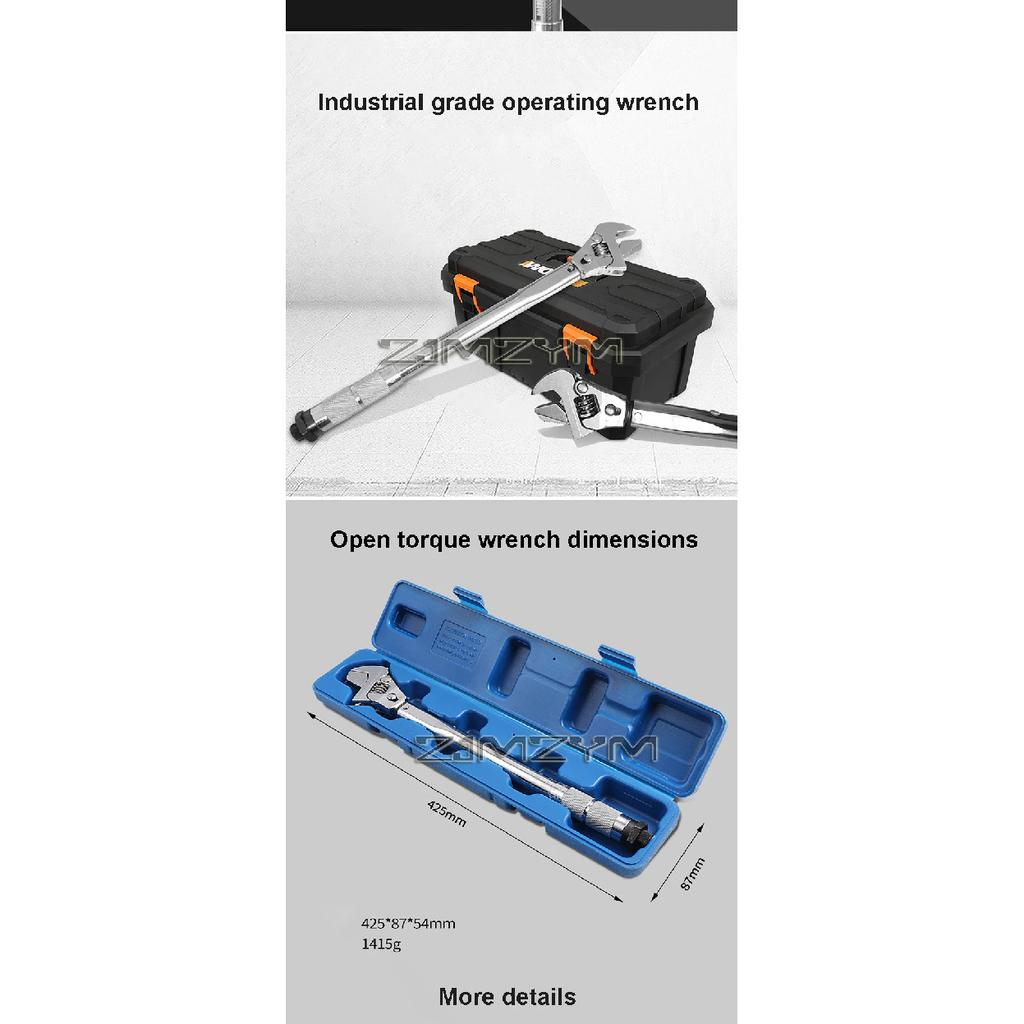 Adjustable Torque Wrench Spanner for Mini Split and Refrigeration System Heavy Duty Wrench with Quick Release 19-110NM