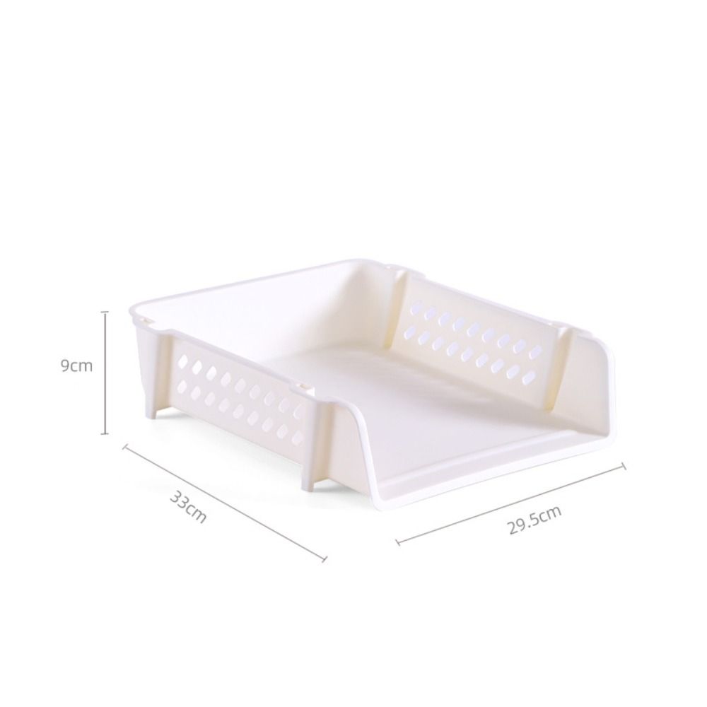 

Штабелируемая многоярусная стойка для файлов, бытовой контейнер для хранения бумаги, креативный держатель для лотков для документов, дом и офис 295x33x90mm белый