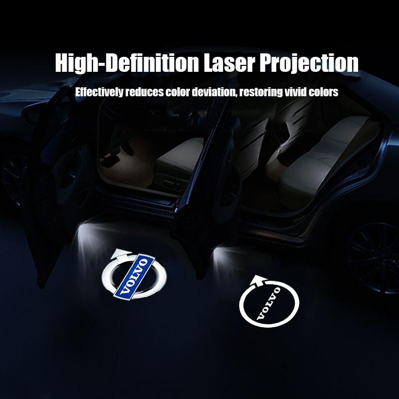 LED Car Door Logo Projector Light For Volvo XC90 V90 V60 XC60 V40 S80 S60 S90 C40 XC40 V70 XC70 C30 C70 EX90 Rdesign Accessory