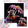 New Arrival 5D DIY Full Circle Diamond Painting "Mouse and Flower" Embroidery Cross Stitch Home Decor Gift