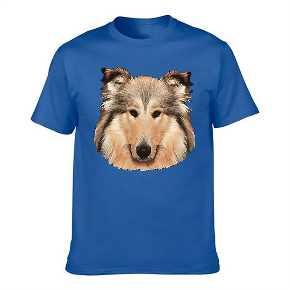 Unisexs Cotton Tshirt Classic Collie Dog Portrait Print Casual Crew Neck Short Sleeve Tee For Dog Lovers Daily Wear Top