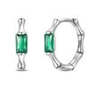 Snake Earrings 925 Silver Green Zircon Mysterious Spirit Snake Ear Studs For Women Formal Anniversary Birthday Party Jewelry