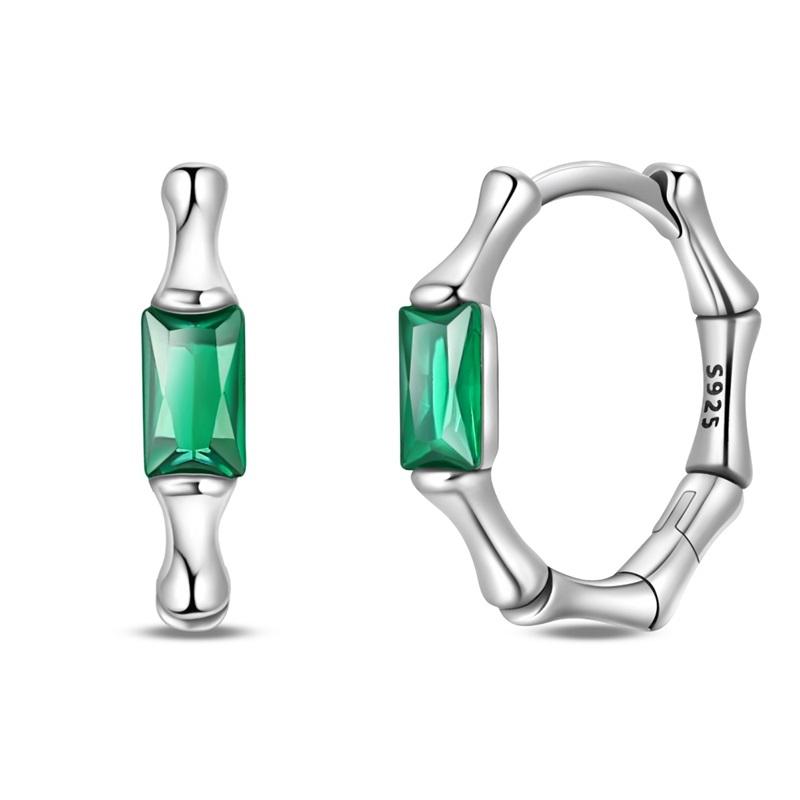 

Snake Earrings 925 Silver Green Zircon Mysterious Spirit Snake Ear Studs For Women Formal Anniversary Birthday Party Jewelry