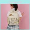 Cartoon Letter Puppy Kids Clear Backpack Cute Animal Design Toddler Bag School