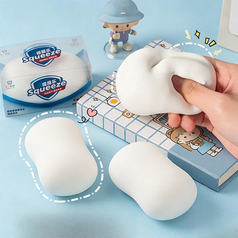 Soft Fake White Soap Squishy Slime Toy Decor Square Cube Soft Slow Rebound Stress Relief Prop Home Room Decoration Festival Gift