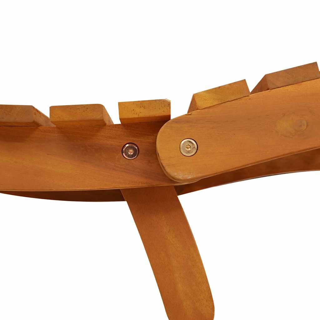 Sun Lounger 2 pcs Brown 55 x 184 x 64 cm Solid Acacia Wood