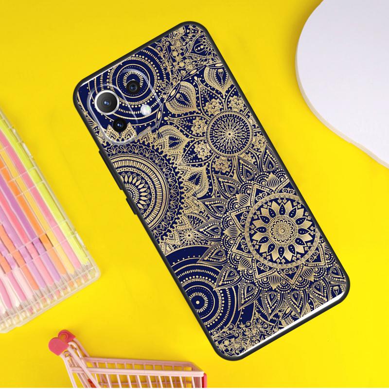 Mandala Flower Cover For Xiaomi 14 Ultra 13 11T 12T 13T 14T Pro POCO X7 X6 Pro X3 X5 F3 F5 M6 F6 Pro Case