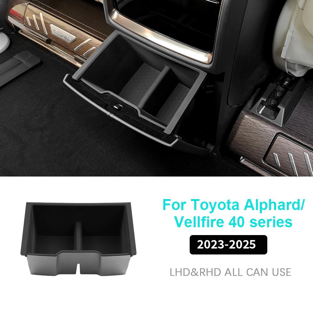 

For Toyota Alphard Vellfire 40 Series 2024 2025 Rear Garbage Storage Box of Central Control Armrest Interior Storage Accessories storage box