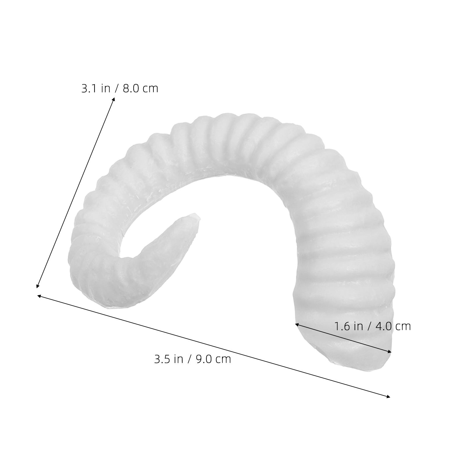 1 Pair Of Halloween Costume Props Simulation Sheep Horn Diy Headband Cosplay Fancy Dress Headband Halloween Photo Shoot Props белый