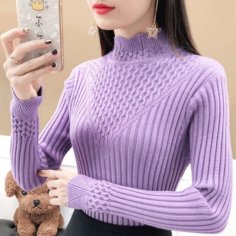Women's Sweaters High Elastic Turtleneck Sweater Winter Slim Sexy Bottoming Basic Knit Pullover Jumper