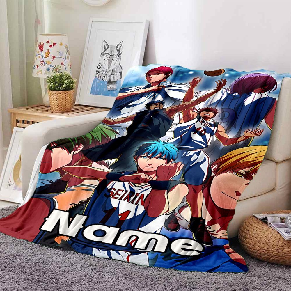 Customiz Name Personality Kuroko's Basketball Blanket Soft &Warm Sofa Office Bed Travel Lunch Break Blanket, Gift Suitable All Seasons