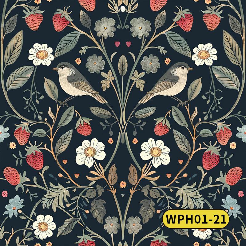 Vintage American Rose Wallpaper Bedroom Furniture Renovation Sticker Color Change Shoe Cabinet Wardrobe Door Sliding Door Transformation Wallpaper