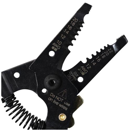 Fujiya Wire Stripper Type A, 165mm, Black Gold with Spring, PP323A-165-BG