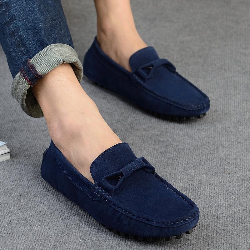 Men Casual Shoes Men's Loafers Flats Men Breathable Slip-On Soft Leather Driving Shoes Moccasins Suede Shoes Men Big Size 38-47