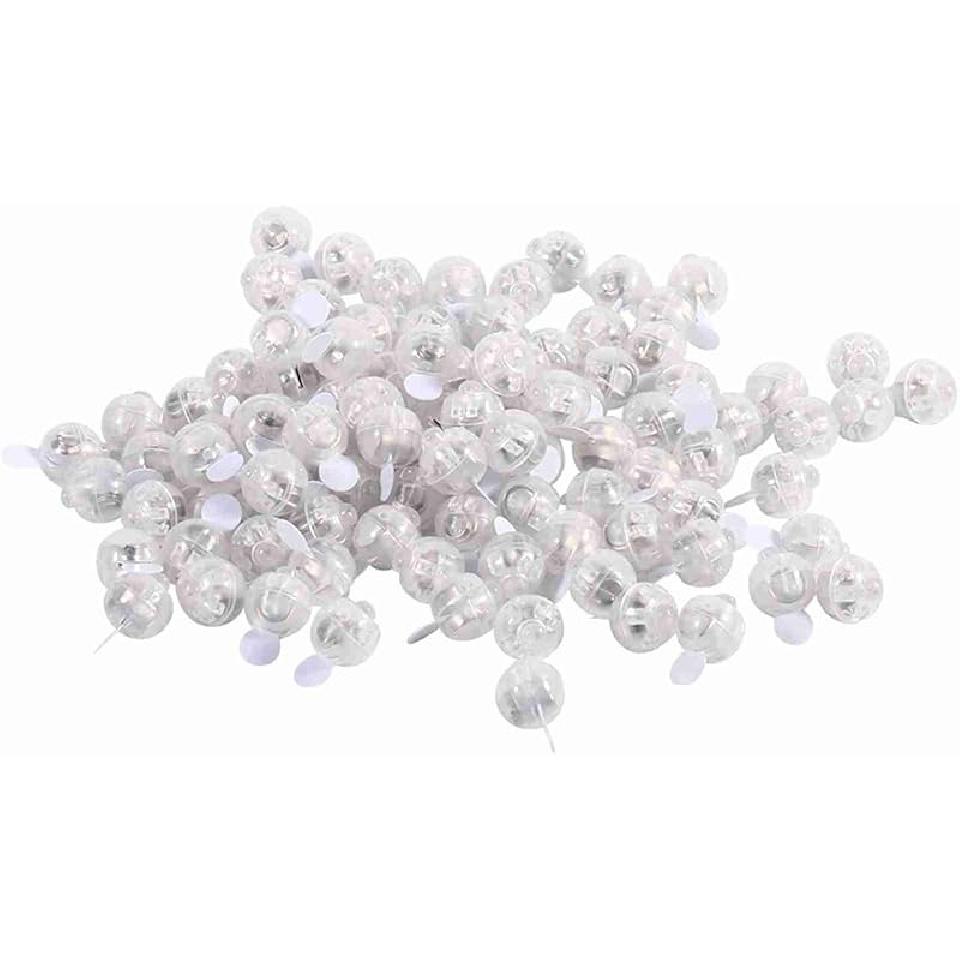 100 шт. шаров, пластиковые круглые светодиодные шары, круглые светодиодные шары, шары, фонари, рождественские украшения для свадебной вечеринки (белый)