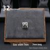 Cercei Stud Trendy Cruce Cupru Alb Argint Thai 925 cu Diamante Colorate pentru Bărbați și Femei