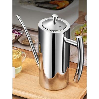 SUS304 Stainless Steel Oil Dispenser Bottle Leakproof Cruet with Spout Easy Precision Pouring of Olive Oil Vinegar and Grease