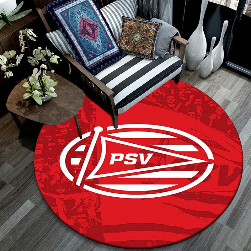 PSV Logo Pattern Round rug,Carpet Rug for Living Room Bedroom Playroom ,Non-slip Floor Mat,Holiday Gifts and Birthday Gifts.