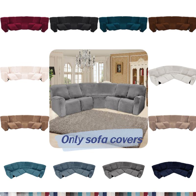 Cover Full Elastic Sofa Slipcover 5 Seater Corner Recliner Couchcover Sectional