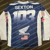 2025 Summer Motorcycle Jersey #103 SEXTON Long Sleeve Riding Shirt Breathable Racing Gear Comfortable Off-Road Moto Top
