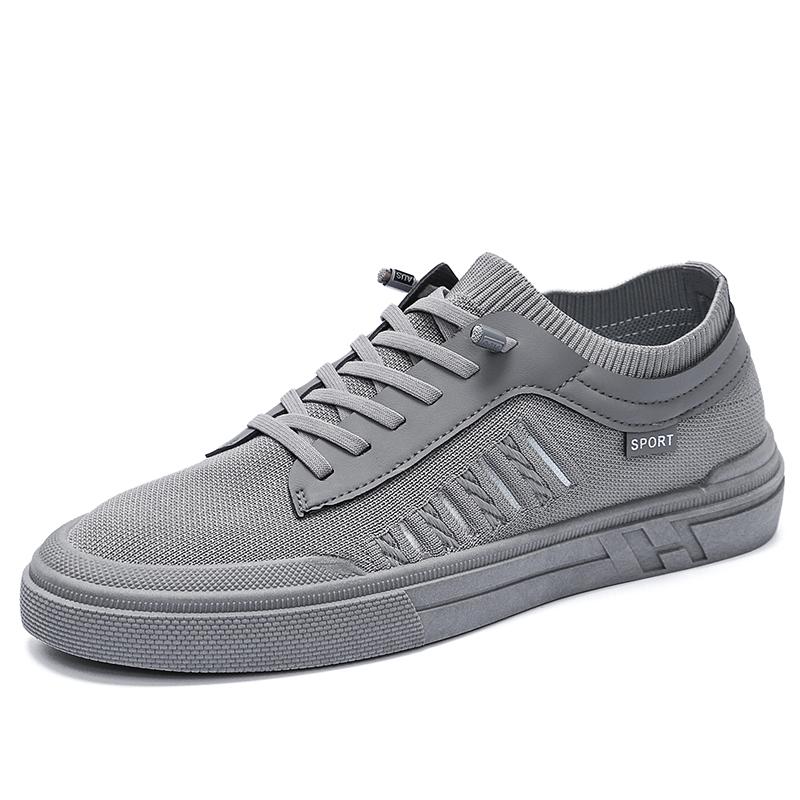 Men's Flat Bottom Casual Shoes Breathable Mesh Summer New Lightweight Outdoor Walking Shoes Fashion Youth Versatile Board Shoes