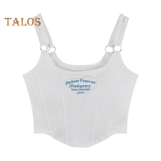 

Женский летний камзол с вышивкой букв и открытой спиной, эластичный однотонный короткий топ без рукавов для клуба свиданий, пляжный укороченный топ, женский жилет