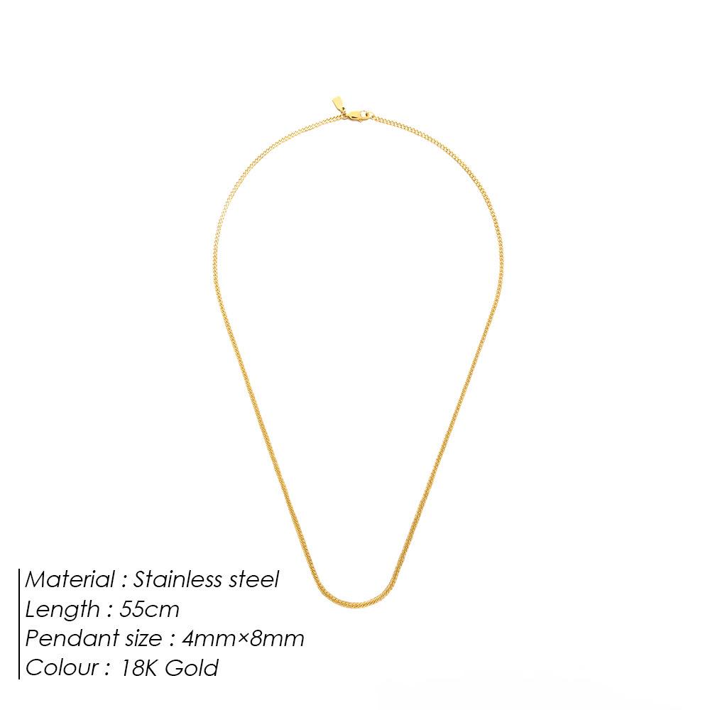 

улица. Мужское хип-хоп кубинское цепное ожерелье Delan: Универсальный титановый чокер для панк-стиля и уличных танцев