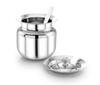 TreegoArt Stainless Steel Ghee Pot With Spoon And Lid Multipurpose Oil, sauce, ghee storage container For Kitchen - 400 Ml Pack Of 1