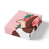 Cartoon Strawberry Cow Pattern Bed Hat Four-Piece Bedding Set Bedroom Dormitory Bedding Decoration